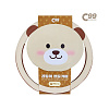 C99 투톤 곰돌이 자동차 핸들커버 370mm~380mm 공용