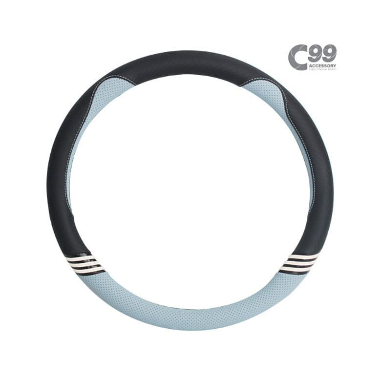 C99(C99) C99 투톤 야옹이 자동차 핸들커버 370mm~380mm 공용