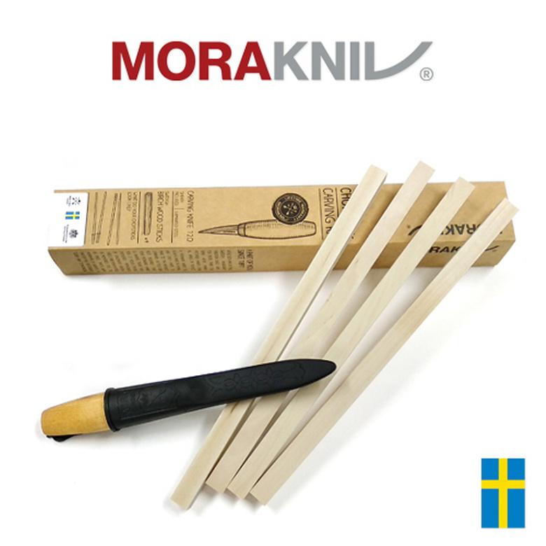 모라 나이프(Morakniv) 모라나이프 우드카빙 120 나이프 젓가락 조각도 키트