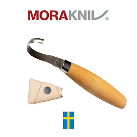 모라 나이프(Morakniv) 모라나이프 우드카빙 스푼나이프 162 양날 조각도 +가죽쉬스