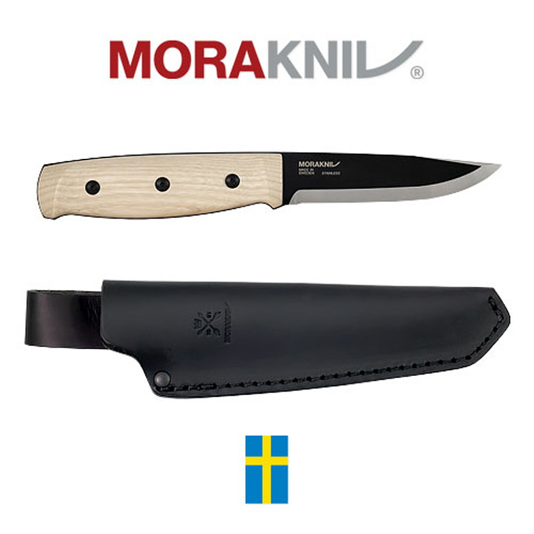 모라 나이프(Morakniv) 모라나이프 클래식 풀탱 부시크래프트 나이프 로크 블랙 블레이드 애쉬 우드