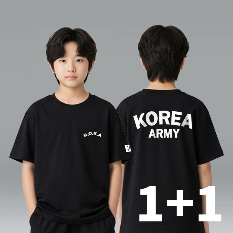 로크택티컬(ROK TACTICAL) (1+1) 로크택티컬 키즈 로카(ROKA) 면 티셔츠