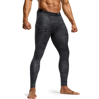 테슬라(TSLA) 테슬라 사계절 러닝 레깅스 베이스레이어 컴프레션 웨어 헬스복 긴바지 (어반카모블랙)