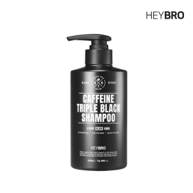 헤이브로(HEYBRO) 헤이브로 카페인 트리플 블랙 탈모완화 볼륨 샴푸 500ml