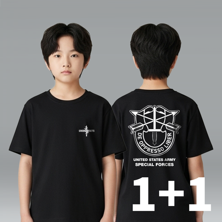 로크택티컬(ROK TACTICAL) (1+1) 로크택티컬 키즈 미군 특수부대 면 티셔츠