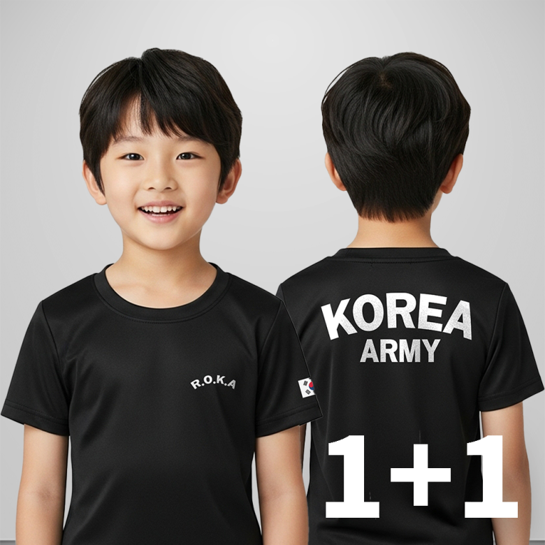 로크택티컬(ROK TACTICAL) (1+1) 로크택티컬 키즈 특수부대 로카(ROKA) KC인증 아스킨 티셔츠
