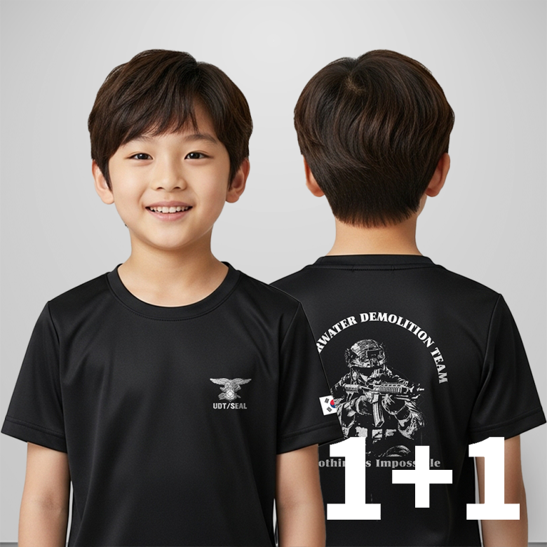 로크택티컬(ROK TACTICAL) (1+1) 로크택티컬 키즈 특수부대 로카(ROKA) KC인증 아스킨 티셔츠