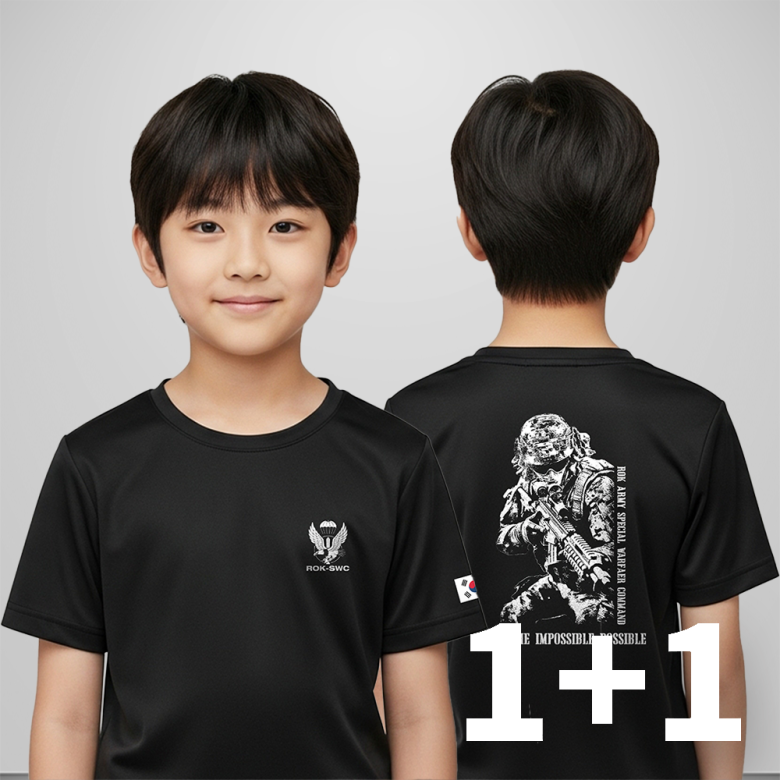 로크택티컬(ROK TACTICAL) (1+1) 로크택티컬 키즈 특수부대 로카(ROKA) KC인증 아스킨 티셔츠