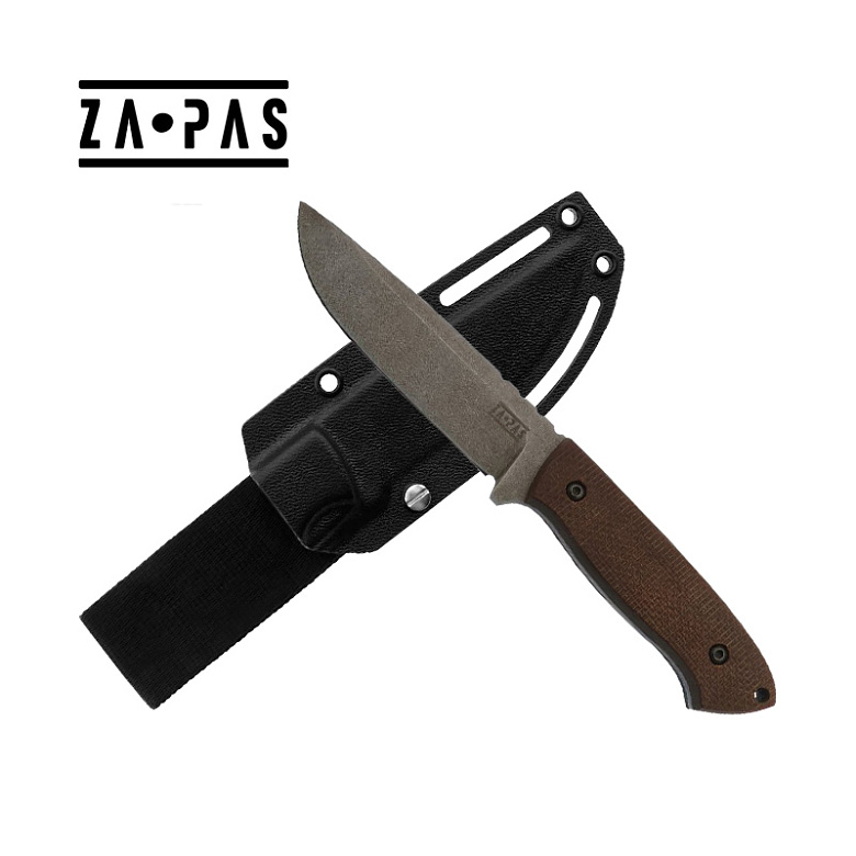 자파스 나이프(ZAPAS Knives) 자파스나이프 울트라 아웃도어 스톤워시 픽스드 나이프 (브라운)