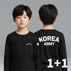 로크택티컬(ROK TACTICAL) (1+1) 로크택티컬 키즈 로카(ROKA) 면 긴팔 티셔츠