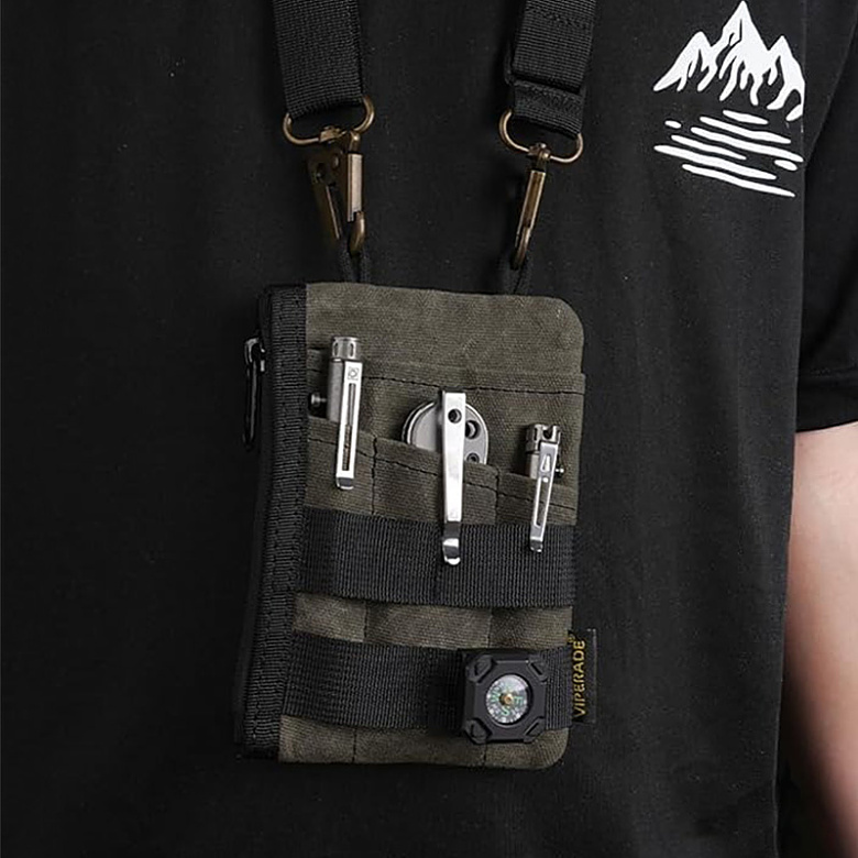 바이펄러드(VIPERADE) 바이펄러드 VE16N-OW 왁스 파우치 (카키)