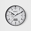 MWC 고도계 화이트 벽시계 (무소음)