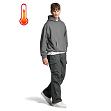 CQR 테슬라 기모 코튼 와이드 카고  팬츠