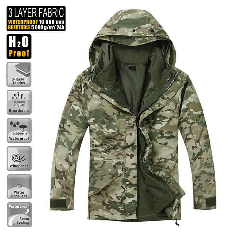 리퍼 상품(refurbish) (옥에티 상품) 네오 택티컬 바람막이 자켓 (멀티카모) (내피고정불량) (M)