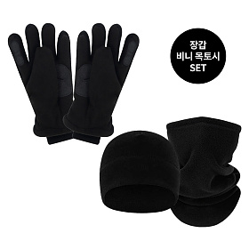 군화와고무신(gunhwawa gomusin) 군화와고무신 검정 88 군인장갑 Ⅱ+기모 넥워머 비니 세트 WW002