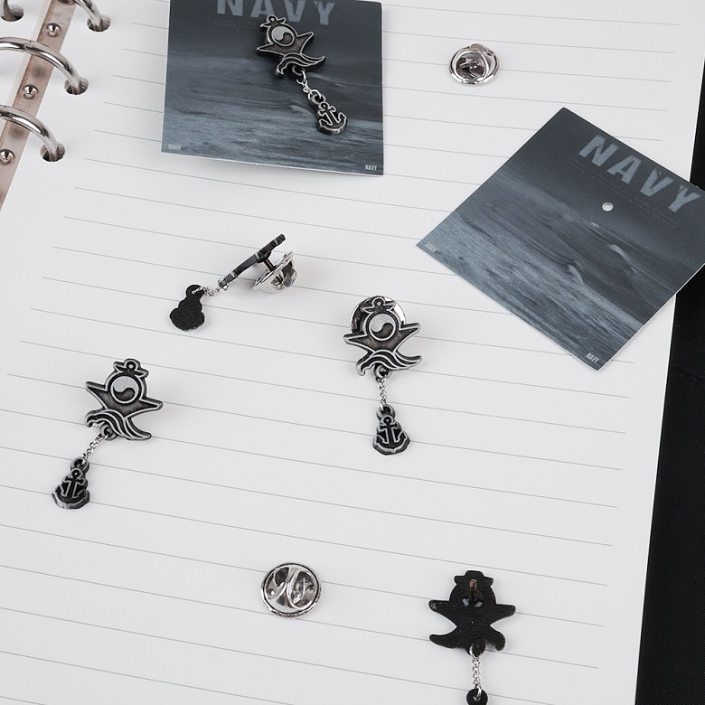 군화와고무신(gunhwawa gomusin) 군화와고무신 스틸 앵커 해군 엠블럼 뱃지