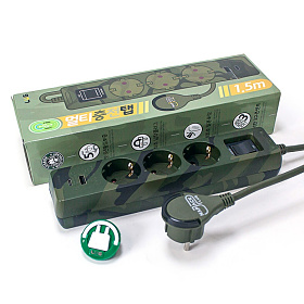 러그박스(LUGBOX) 러그박스 3구 접지 C타입+USB 멀티탭