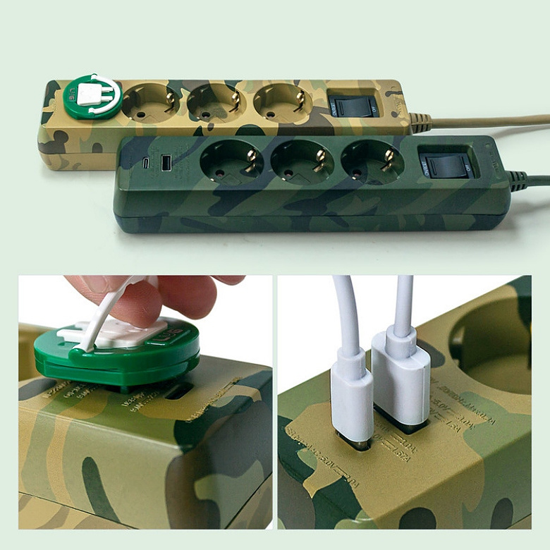 러그박스(LUGBOX) 러그박스 3구 접지 C타입+USB 멀티탭