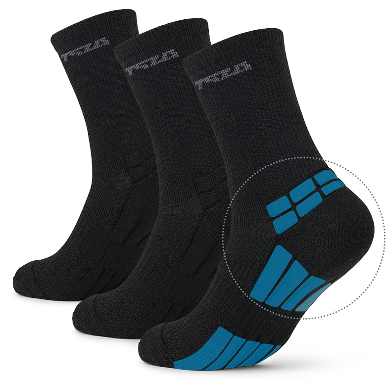 테슬라(TSLA) CQR 테슬라 스포츠 러닝 쿠션 중목 양말 3팩