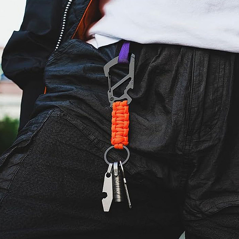 키유니티(KEY UNITY) 키유니티 파라코드 카라비너 키체인 KC00 (블랙버전)