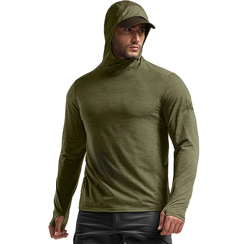 씨큐알(CQR) CQR 자외선차단 쿨링 경량 퀵드라이 긴팔 풀커버 후드티셔츠