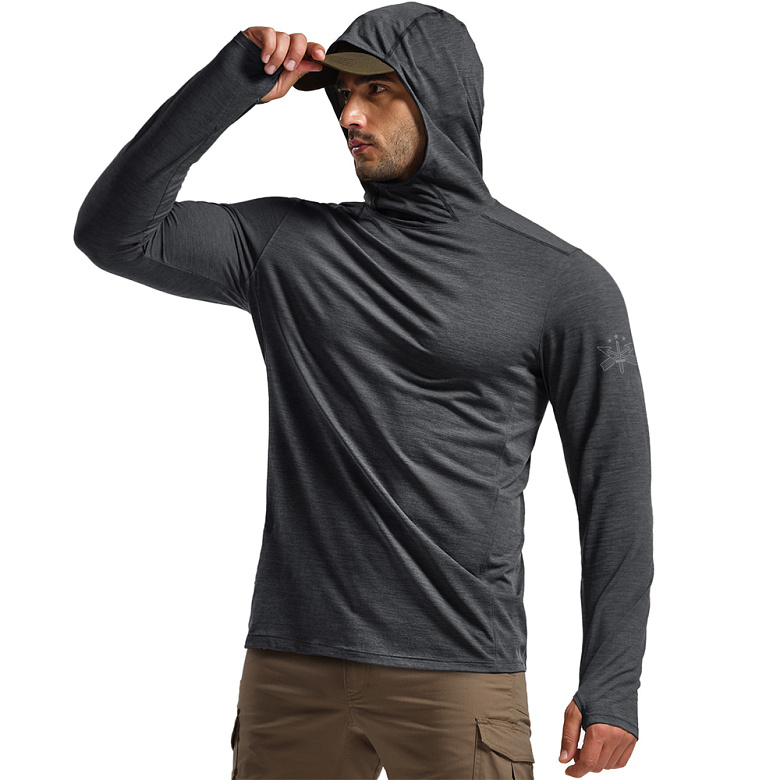 씨큐알(CQR) CQR 자외선차단 쿨링 경량 퀵드라이 긴팔 풀커버 후드티셔츠