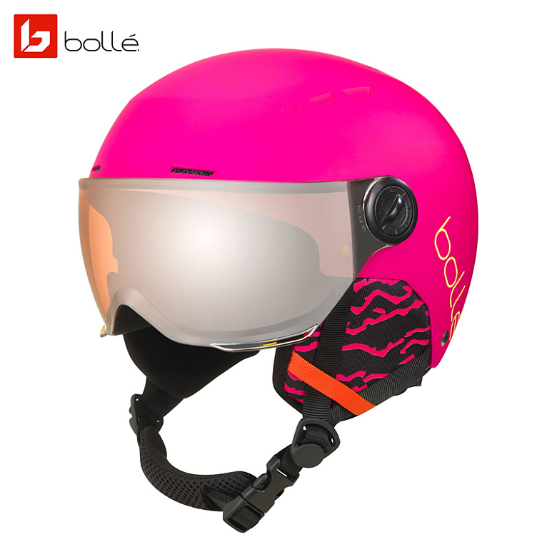 볼레(Bolle) 볼레 헬멧 퀴즈 바이저 (핫 핑크 매트 / 오렌지 건)
