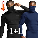 [1+1]CQR 테슬라 기모 터틀넥 긴팔티셔츠 이너웨어 보온 발열내의(상의)