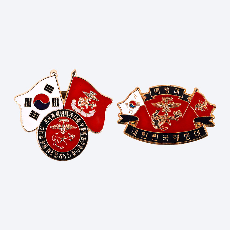 군화와고무신(gunhwawa gomusin) 군화와고무신 대한민국 해병대 미니 깃발 엠블럼 배지 BG014