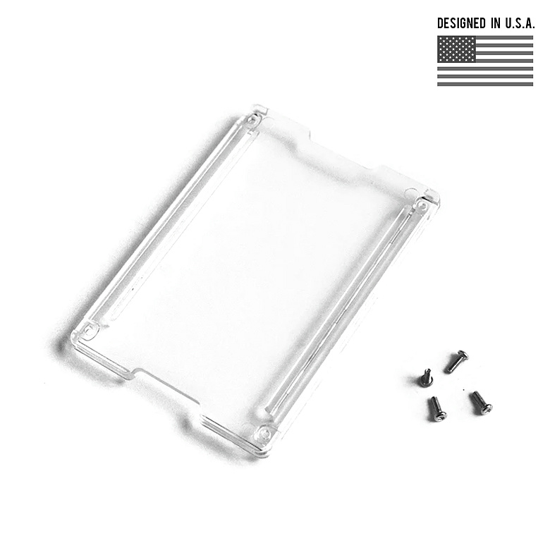 고보(GOVO) 고보 T4 알루미늄/티타늄 배지 홀더 지갑 교체용 스크린 (클리어)