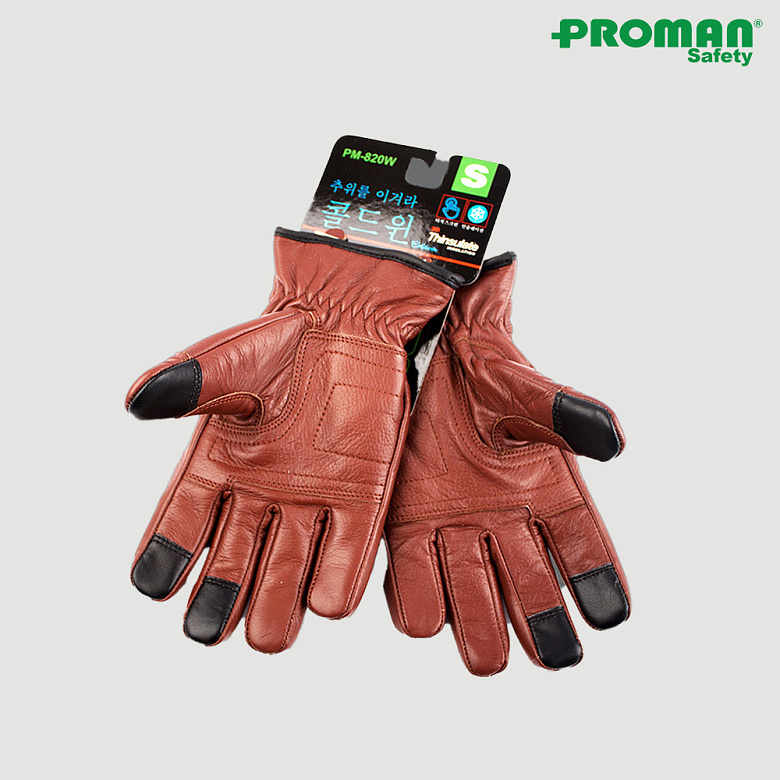 프로맨(Proman) 프로맨 방한용 겨울 가죽장갑 PM-820W