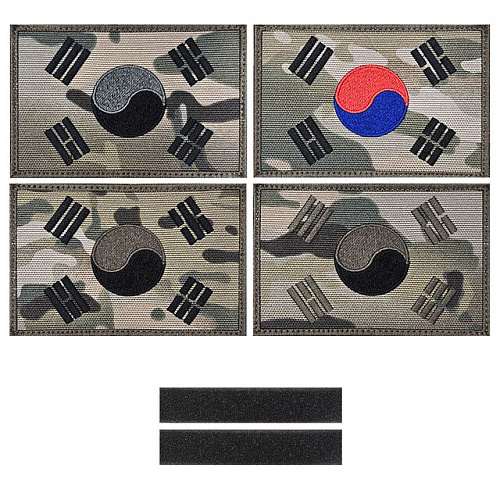 쿠닌(QOONIN) 쿠닌 특대형 멀티캠 태극기 150X95 패치 와펜 4종