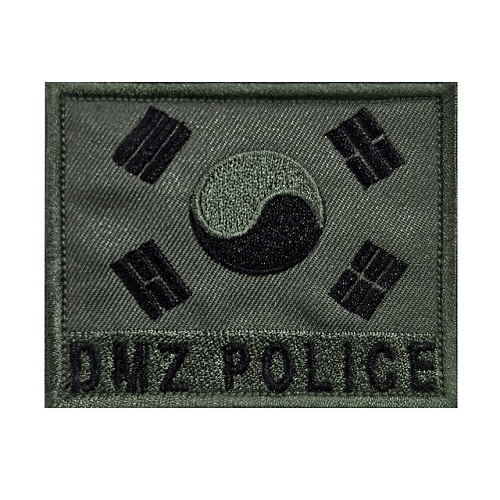 쿠닌(QOONIN) 쿠닌 DMZ POLICE 태극기 패치 와펜 국방색