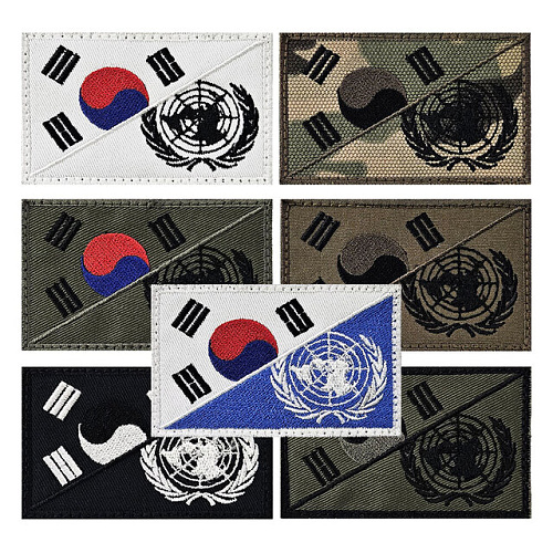 쿠닌(QOONIN) 쿠닌 유엔 UN 대한민국 태극기 국제평화지원단 패치 와펜