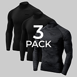 [1+1+1] CQR 테슬라 사계절 기능성 모크넥 컴프레션 긴팔 티셔츠 베이스레이어
