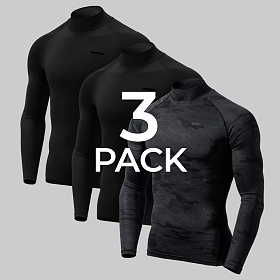 테슬라(TSLA) [1+1+1] CQR 테슬라 사계절 기능성 모크넥 컴프레션 긴팔 티셔츠 베이스레이어