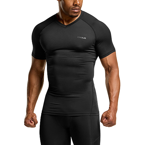 테슬라(TSLA) CQR 테슬라 컴프레션 헬스 브이넥 반팔 티셔츠 쿨링 베이스레이어