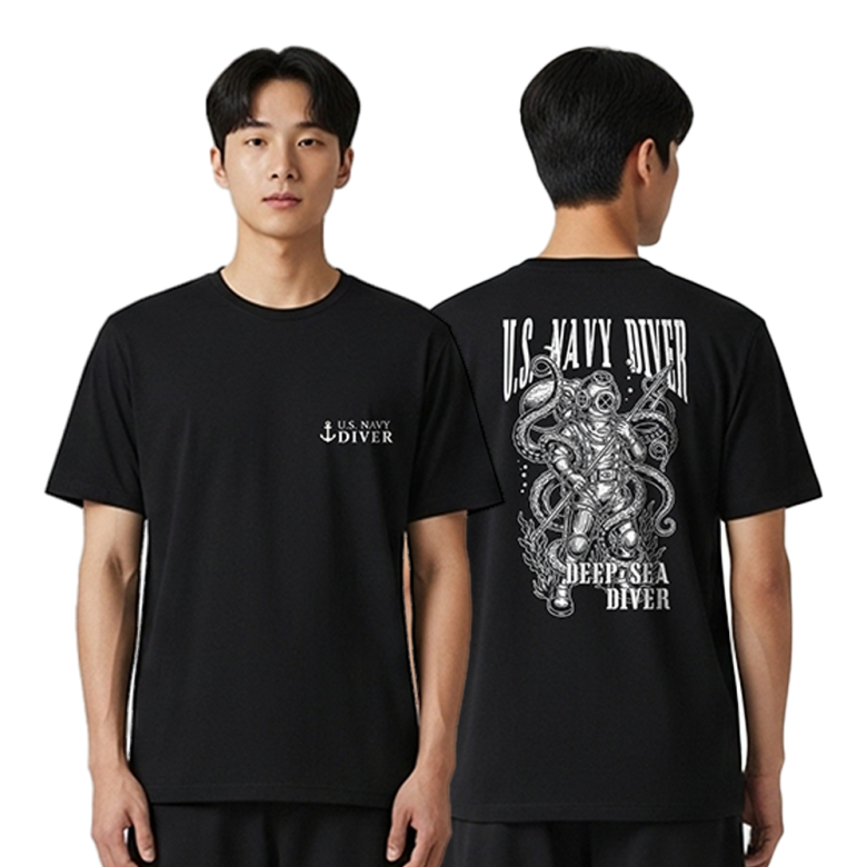 로크택티컬(ROK TACTICAL) (1+1) 로크택티컬 US NAVY DIVER Ver.2 그레피티 티셔츠