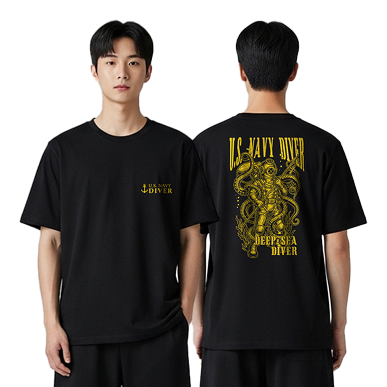 로크택티컬(ROK TACTICAL) (1+1) 로크택티컬 US NAVY DIVER Ver.2 그레피티 티셔츠