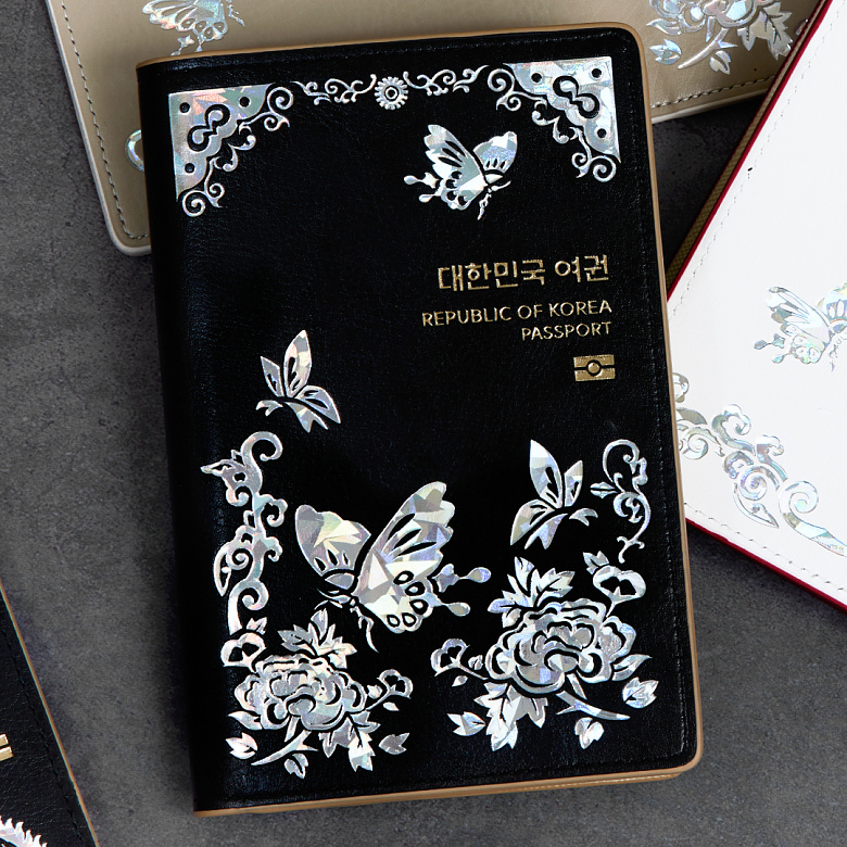 한소품(Hansopum) 한소품 자개 여권케이스<나비>