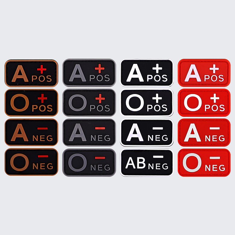 군화와고무신(gunhwawa gomusin) 군화와고무신 3D PVC 실리콘 미니 혈액형 패치 RH004