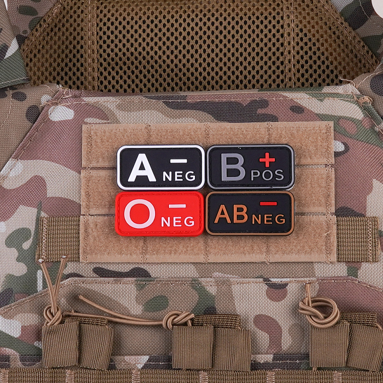 군화와고무신(gunhwawa gomusin) 군화와고무신 3D PVC 실리콘 미니 혈액형 패치 RH004