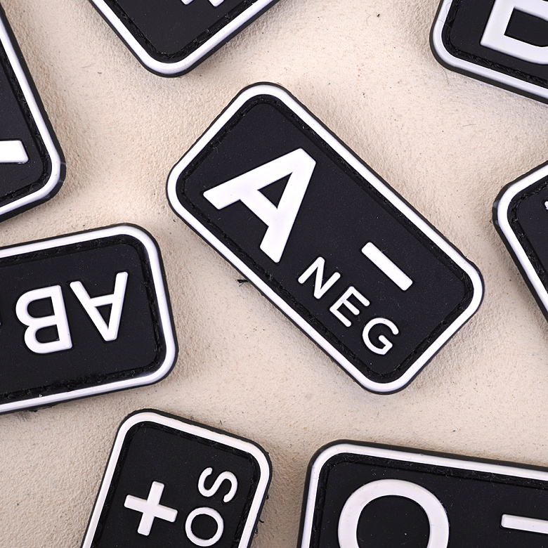 군화와고무신(gunhwawa gomusin) 군화와고무신 3D PVC 실리콘 미니 혈액형 패치 RH004