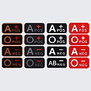 군화와고무신 3D PVC 실리콘 미니 혈액형 패치 RH004