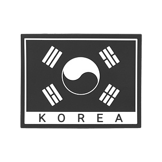 포스트엑스(PostX) 해외파병부대용 PVC 태극기 로고 패치 (블랙)