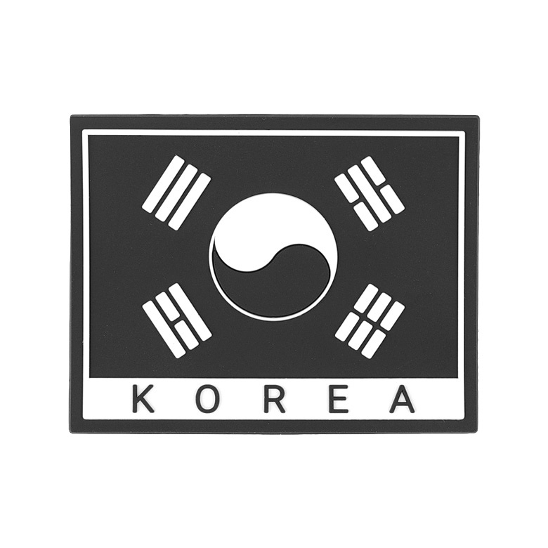 포스트엑스(PostX) 해외파병부대용 PVC 태극기 로고 패치 (블랙)