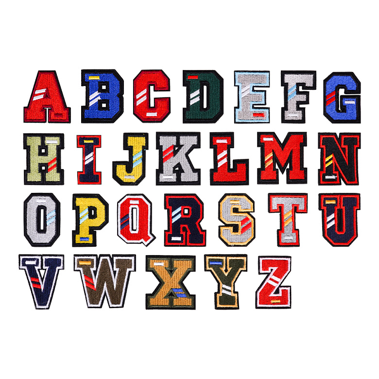 군화와고무신(gunhwawa gomusin) 군화와고무신 대문자 알파벳 이니셜 자수 패치 DE015 (3P SET)