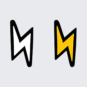 군화와고무신(gunhwawa gomusin) 군화와고무신 PVC 미니 번개 패치 DE014