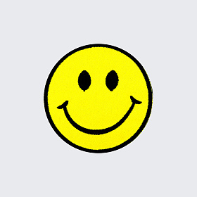 군화와고무신(gunhwawa gomusin) 군화와고무신 원형 스마일 자수 패치 DE013