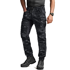 씨큐알(CQR) CQR 스쿼드 스판 카모 아웃도어 립스탑 카고 조거팬츠